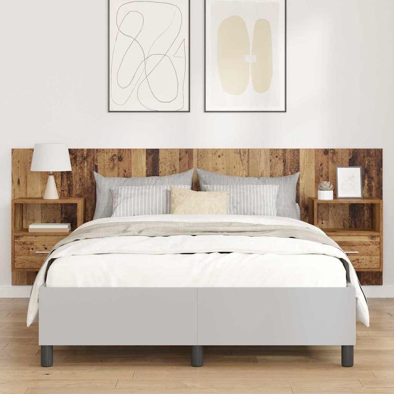 Casa si Gradina - Mobilier - Paturi si accesorii - Accesorii paturi - Tablie de pat cu LED, gri deschis, 93x16x118/128 cm, textil - Infinity.ro