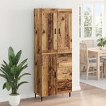 Casa si Gradina - Mobilier - Comode si corpuri - Comode - Bufet cu sertar 2 pcs Lemn Vechi Lemn Stratificat si Sticla - Infinity.ro