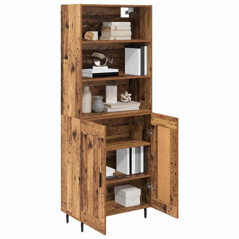 Casa si Gradina - Mobilier - Comode si corpuri - Corpuri bucatarie - Bufet Lemn Vechi 69,5 x 34 x 180 cm Lemn Stratificat si Sticla - Infinity.ro