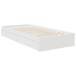Casa si Gradina - Mobilier - Paturi si accesorii - Paturi - Pat cu storage cu headboard Alb 75 x 190 cm Lemn compozit - Infinity.ro