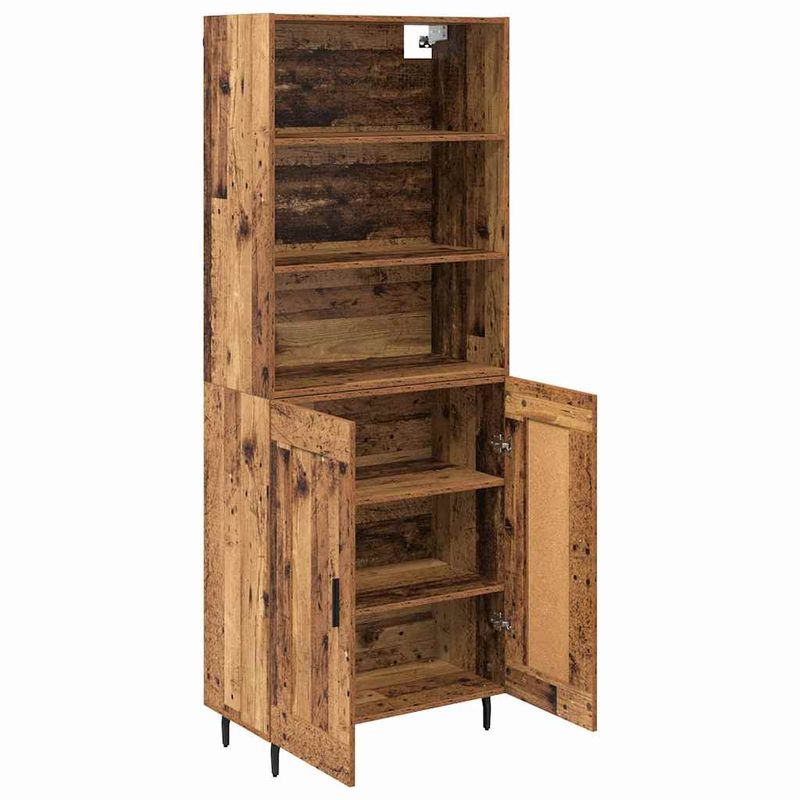 Casa si Gradina - Mobilier - Comode si corpuri - Corpuri bucatarie - Bufet Lemn Vechi 69,5 x 34 x 180 cm Lemn Stratificat si Sticla - Infinity.ro