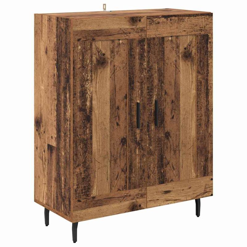 Casa si Gradina - Mobilier - Comode si corpuri - Corpuri bucatarie - Bufet Lemn Vechi 69,5 x 34 x 180 cm Lemn Stratificat si Sticla - Infinity.ro