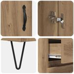 Casa si Gradina - Mobilier - Comode si corpuri - Comode - Bufet 2 pcs Stejar Artizanal Lemn Stratificat si Sticla - Infinity.ro