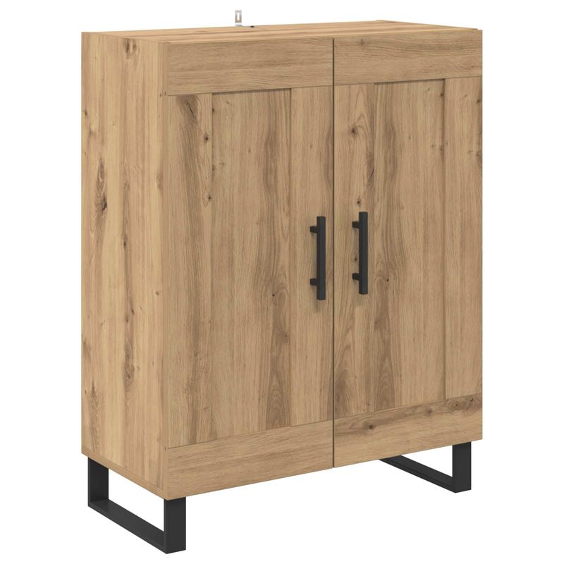 Casa si Gradina - Mobilier - Comode si corpuri - Comode - Bufet 2 pcs Stejar Artizanal Lemn Stratificat si Sticla - Infinity.ro
