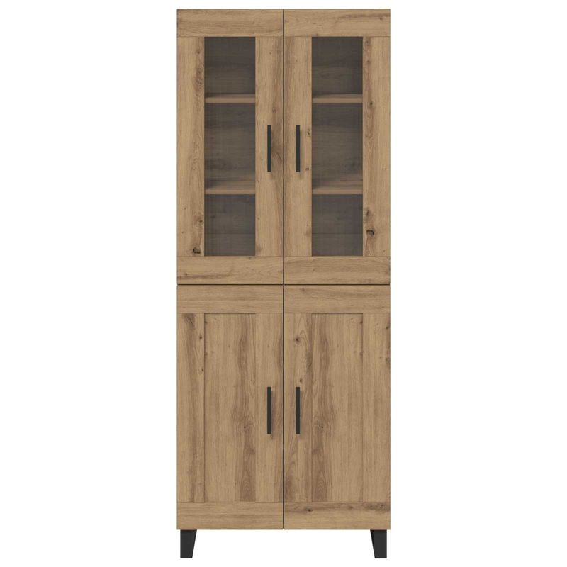 Casa si Gradina - Mobilier - Comode si corpuri - Comode - Bufet 2 pcs Stejar Artizanal Lemn Stratificat si Sticla - Infinity.ro