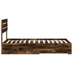Casa si Gradina - Mobilier - Paturi si accesorii - Paturi - Cadru de pat cu sertar Stejar afumat si argintiu 75 x 190 cm - Infinity.ro