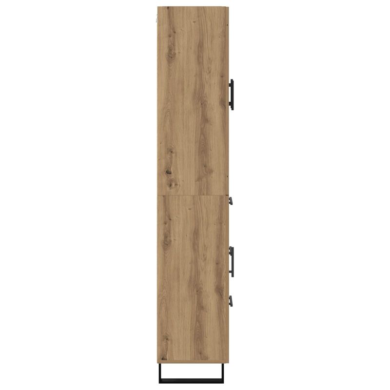 Casa si Gradina - Mobilier - Comode si corpuri - Comode - Bufet 2 pcs Stejar Artizanal Lemn Stratificat si Sticla - Infinity.ro