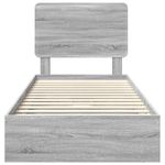 Casa si Gradina - Mobilier - Paturi si accesorii - Paturi - Pat cu storage cu sertar Gri Sonoma 90 x 200 cm Lemn compozit - Infinity.ro