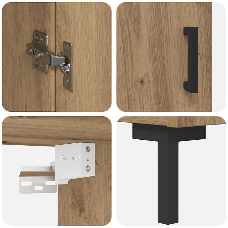 Casa si Gradina - Mobilier - Comode si corpuri - Comode - Bufet 2 pcs Stejar Artizanal Lemn compozit - Infinity.ro