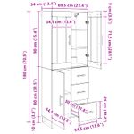 Casa si Gradina - Mobilier - Comode si corpuri - Comode - Bufet 2 pcs Stejar Artizanal Lemn Stratificat si Sticla - Infinity.ro