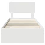 Casa si Gradina - Mobilier - Paturi si accesorii - Paturi - Cadru de pat cu headboard Alb 75 x 190 cm Lemn compozit - Infinity.ro