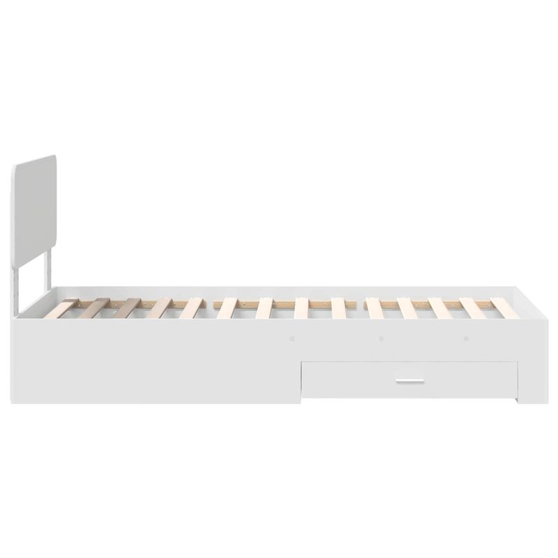 Casa si Gradina - Mobilier - Paturi si accesorii - Paturi - Cadru de pat cu headboard Alb 75 x 190 cm Lemn compozit - Infinity.ro