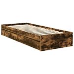 Casa si Gradina - Mobilier - Paturi si accesorii - Paturi - Pat cu storage Stejar fumuriu 75 x 190 cm Lemn compozit - Infinity.ro