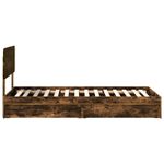 Casa si Gradina - Mobilier - Paturi si accesorii - Paturi - Pat cu storage Stejar fumuriu 75 x 190 cm Lemn compozit - Infinity.ro