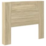 Casa si Gradina - Mobilier - Paturi si accesorii - Accesorii paturi - Tablie de pat cu LED, albastru, 90x5x78/88 cm, textil - Infinity.ro