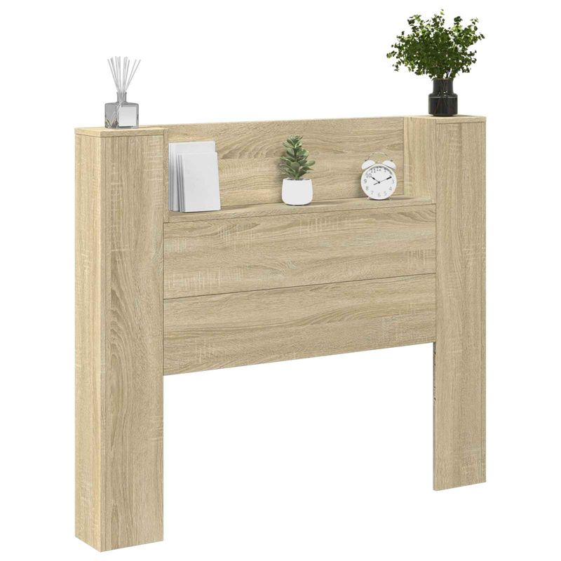 Casa si Gradina - Mobilier - Paturi si accesorii - Accesorii paturi - Tablie de pat cu LED, albastru, 90x5x78/88 cm, textil - Infinity.ro