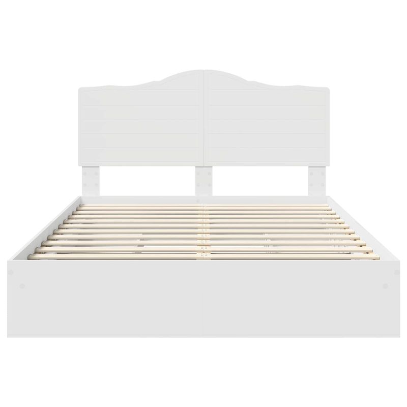 Casa si Gradina - Mobilier - Paturi si accesorii - Paturi - Pat cu storage cu headboard Alb 150 x 200 cm Lemn compozit - Infinity.ro