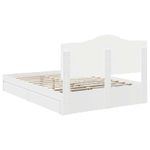 Casa si Gradina - Mobilier - Paturi si accesorii - Paturi - Pat cu storage cu headboard Alb 150 x 200 cm Lemn compozit - Infinity.ro