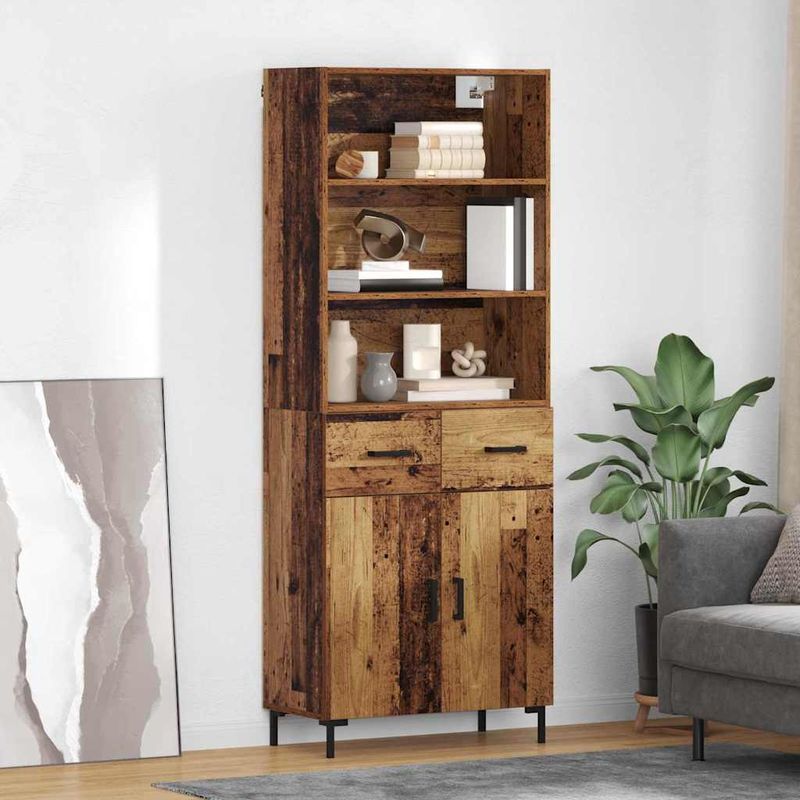 Casa si Gradina - Mobilier - Comode si corpuri - Corpuri bucatarie - Bufet cu sertar Lemn Vechi 69,5 x 32,5 x 180 cm Lemn compozit - Infinity.ro