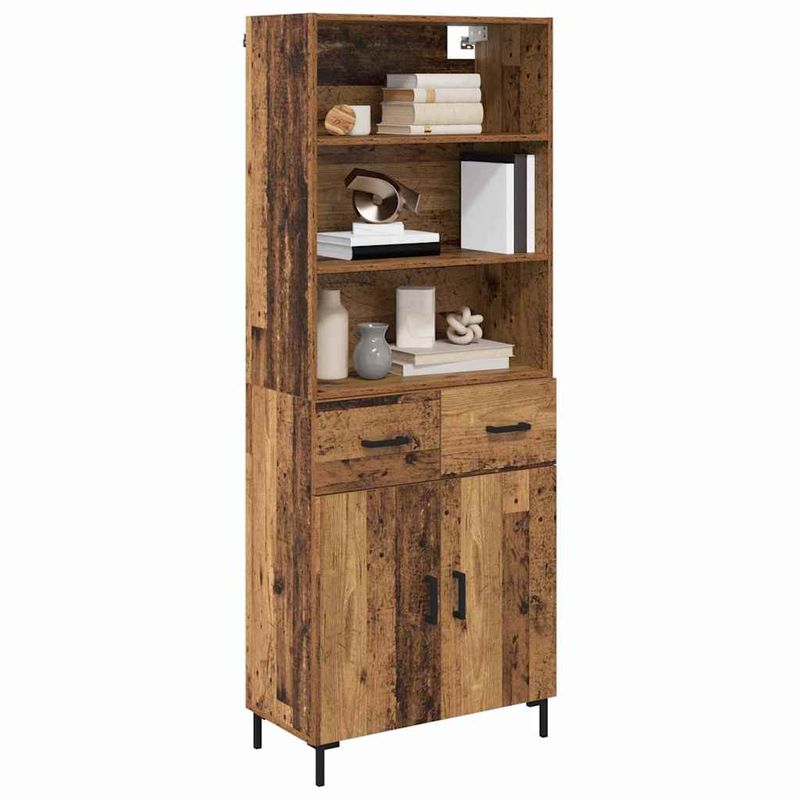 Casa si Gradina - Mobilier - Comode si corpuri - Corpuri bucatarie - Bufet cu sertar Lemn Vechi 69,5 x 32,5 x 180 cm Lemn compozit - Infinity.ro