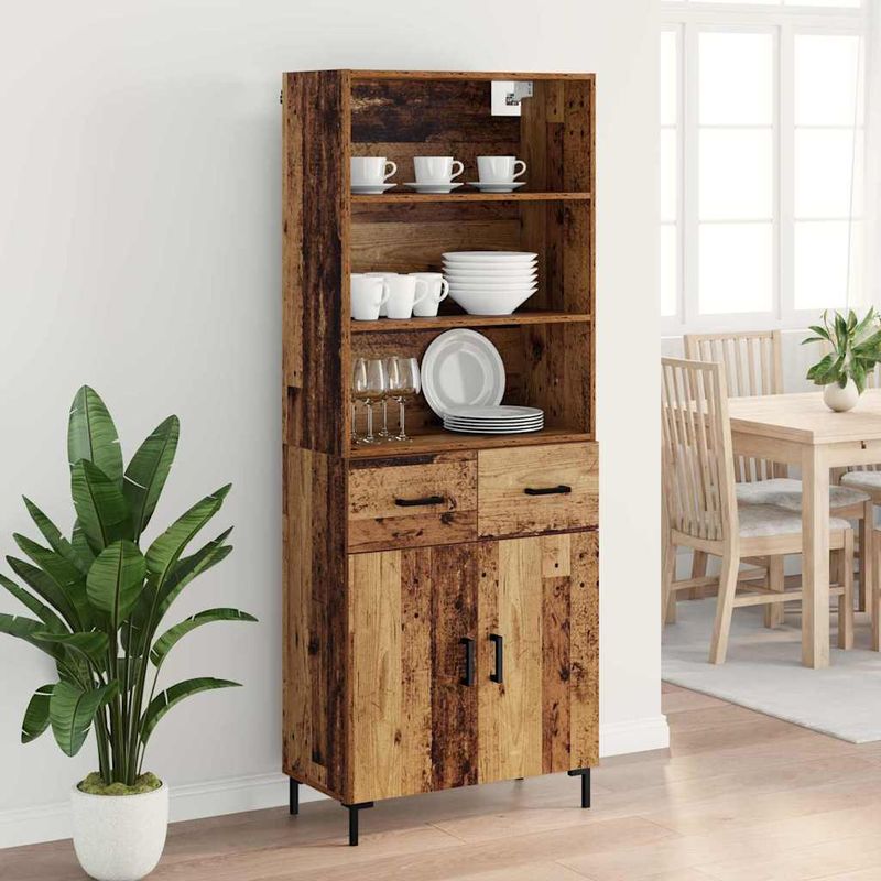 Casa si Gradina - Mobilier - Comode si corpuri - Corpuri bucatarie - Bufet cu sertar Lemn Vechi 69,5 x 32,5 x 180 cm Lemn compozit - Infinity.ro