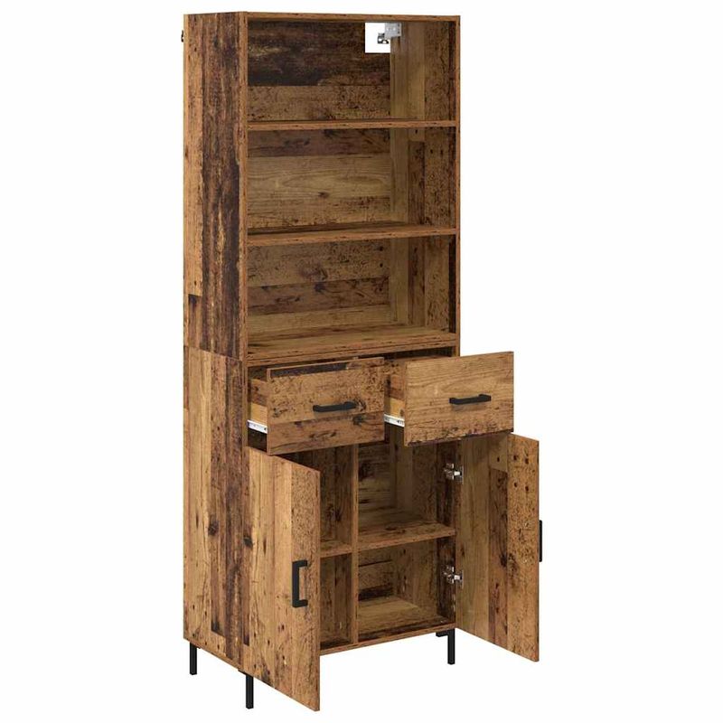 Casa si Gradina - Mobilier - Comode si corpuri - Corpuri bucatarie - Bufet cu sertar Lemn Vechi 69,5 x 32,5 x 180 cm Lemn compozit - Infinity.ro