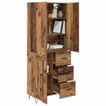Casa si Gradina - Mobilier - Comode si corpuri - Comode - Bufet cu sertar 2 pcs Lemn Vechi Lemn Stratificat si Sticla - Infinity.ro