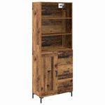 Casa si Gradina - Mobilier - Comode si corpuri - Corpuri bucatarie - Bufet cu sertar Lemn Vechi 69,5 x 32,5 x 180 cm Lemn compozit - Infinity.ro