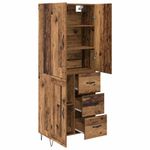 Casa si Gradina - Mobilier - Comode si corpuri - Comode - Bufet cu sertar 2 pcs Lemn Vechi Lemn Stratificat si Sticla - Infinity.ro