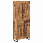 Casa si Gradina - Mobilier - Comode si corpuri - Comode - Bufet 2 pcs Lemn Vechi Lemn Stratificat si Sticla - Infinity.ro