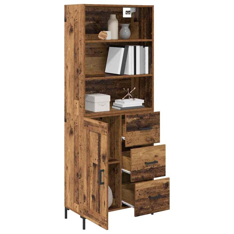 Casa si Gradina - Mobilier - Comode si corpuri - Corpuri bucatarie - Bufet cu sertar Lemn Vechi 69,5 x 32,5 x 180 cm Lemn compozit - Infinity.ro