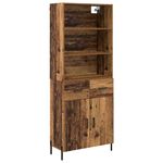 Casa si Gradina - Mobilier - Comode si corpuri - Comode - Bufet cu sertar Lemn Vechi 69,5 x 32,5 x 180 cm Lemn compozit - Infinity.ro
