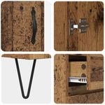 Casa si Gradina - Mobilier - Comode si corpuri - Comode - Bufet cu sertar 2 pcs Lemn Vechi Lemn Stratificat si Sticla - Infinity.ro