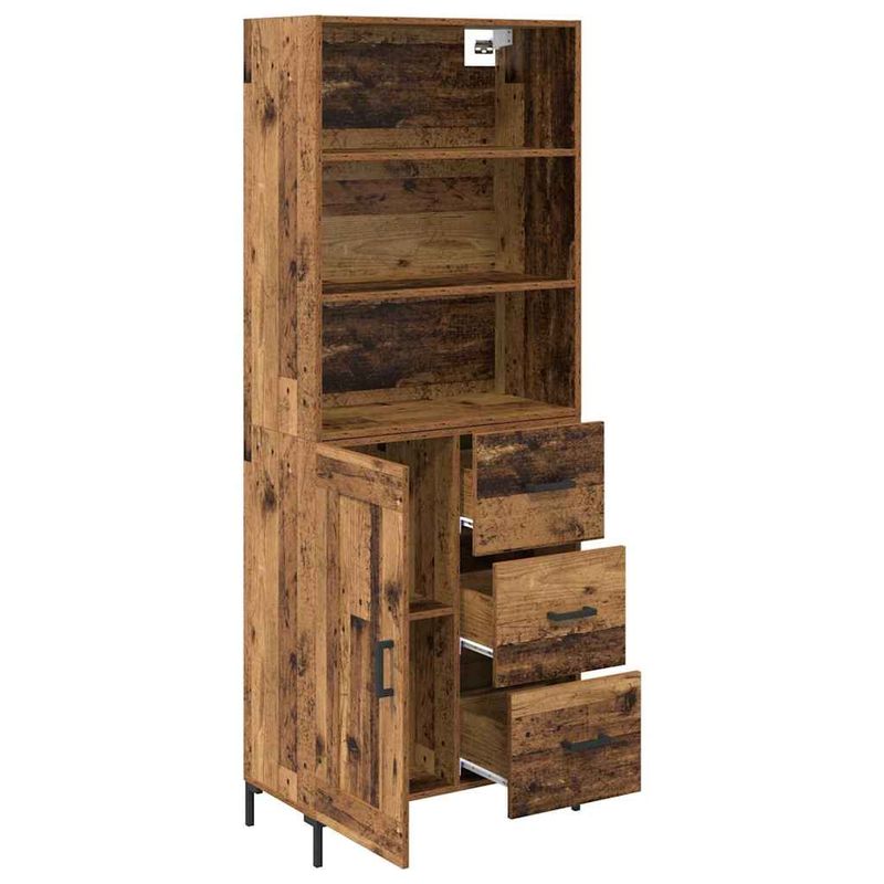 Casa si Gradina - Mobilier - Comode si corpuri - Corpuri bucatarie - Bufet cu sertar Lemn Vechi 69,5 x 32,5 x 180 cm Lemn compozit - Infinity.ro