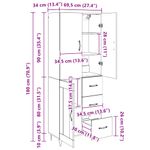 Casa si Gradina - Mobilier - Comode si corpuri - Comode - Bufet cu sertar 2 pcs Lemn Vechi Lemn Stratificat si Sticla - Infinity.ro