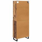 Casa si Gradina - Mobilier - Comode si corpuri - Comode - Bufet Lemn Vechi 69,5 x 34 x 180 cm Lemn Stratificat si Sticla - Infinity.ro