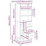 Casa si Gradina - Mobilier - Comode si corpuri - Corpuri bucatarie - Bufet cu sertar Lemn Vechi 69,5 x 32,5 x 180 cm Lemn compozit - Infinity.ro
