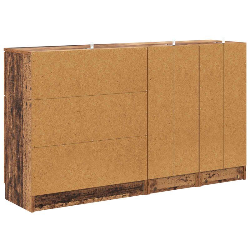 Casa si Gradina - Mobilier - Comode si corpuri - Comode - Bufet cu sertar 3 pcs Lemn Vechi Lemn compozit - Infinity.ro