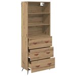 Casa si Gradina - Mobilier - Comode si corpuri - Comode - Bufet Stejar Artizanal 69,5 x 34 x 180 cm Lemn compozit - Infinity.ro