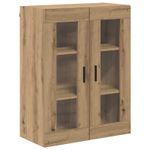 Casa si Gradina - Mobilier - Comode si corpuri - Comode - Bufet 2 pcs Stejar Artizanal Lemn Stratificat si Sticla - Infinity.ro
