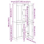 Casa si Gradina - Mobilier - Comode si corpuri - Comode - Bufet 2 pcs Lemn Vechi Lemn Stratificat si Sticla - Infinity.ro