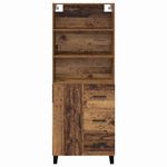 Casa si Gradina - Mobilier - Comode si corpuri - Comode - Bufet Lemn Vechi 69,5 x 34 x 180 cm Lemn Stratificat si Sticla - Infinity.ro