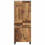 Casa si Gradina - Mobilier - Comode si corpuri - Comode - Bufet cu sertar 2 pcs Lemn Vechi Lemn Stratificat si Sticla - Infinity.ro