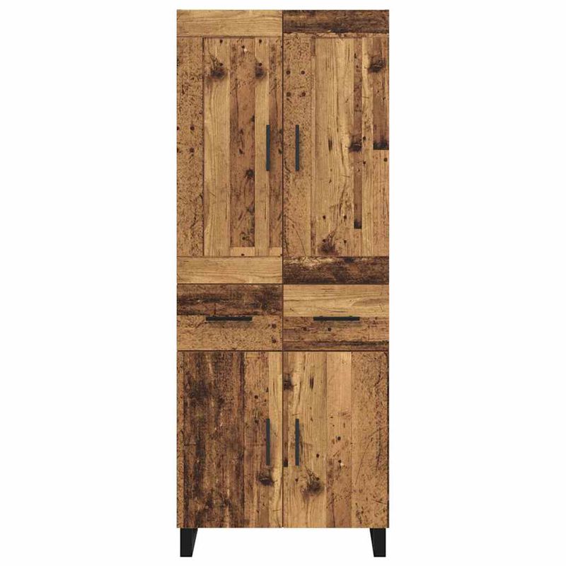 Casa si Gradina - Mobilier - Comode si corpuri - Comode - Bufet cu sertar 2 pcs Lemn Vechi Lemn Stratificat si Sticla - Infinity.ro