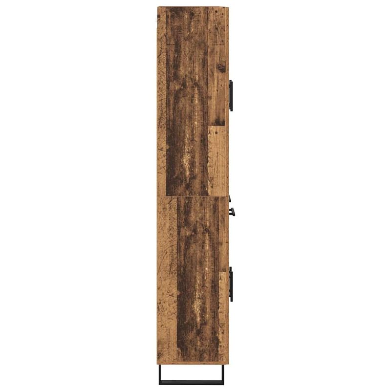 Casa si Gradina - Mobilier - Comode si corpuri - Comode - Bufet cu sertar 2 pcs Lemn Vechi Lemn Stratificat si Sticla - Infinity.ro
