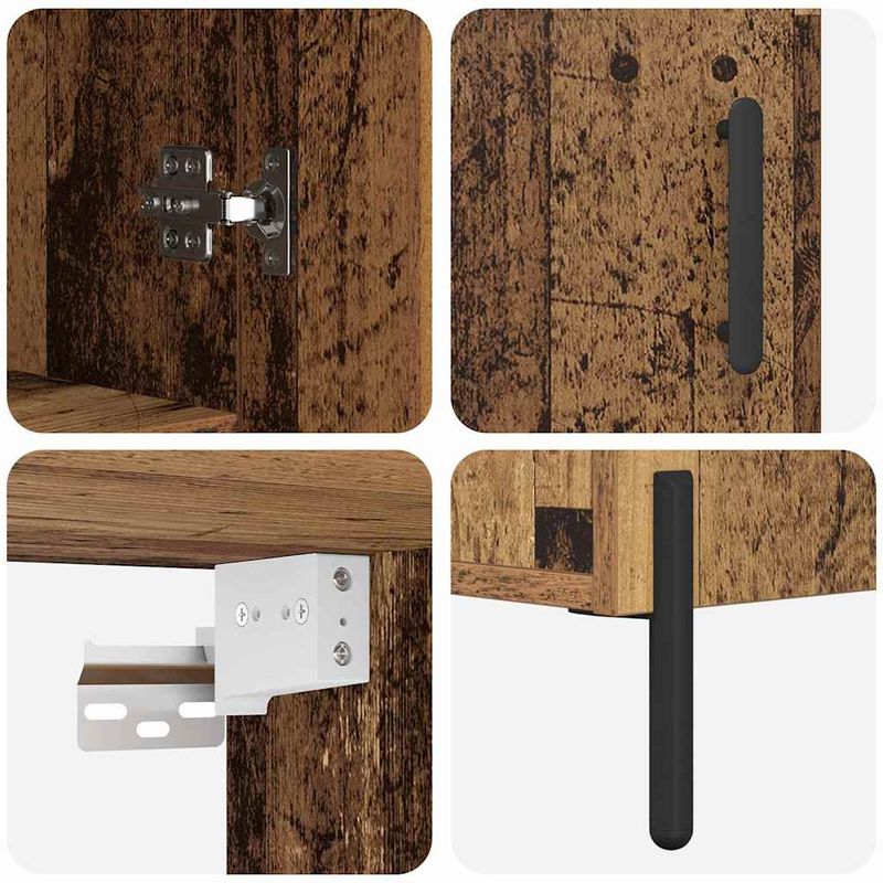 Casa si Gradina - Mobilier - Comode si corpuri - Comode - Bufet Lemn Vechi 69,5 x 32,5 x 180 cm Lemn compozit - Infinity.ro