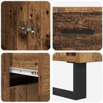 Casa si Gradina - Mobilier - Comode si corpuri - Comode - Bufet cu sertar 2 pcs Lemn Vechi Lemn Stratificat si Sticla - Infinity.ro