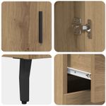 Casa si Gradina - Mobilier - Comode si corpuri - Comode - Bufet 2 pcs Stejar Artizanal Lemn Stratificat si Sticla - Infinity.ro