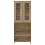 Casa si Gradina - Mobilier - Comode si corpuri - Corpuri bucatarie - Bufet Stejar Artizanal 69,5 x 34 x 180 cm - Infinity.ro