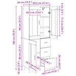 Casa si Gradina - Mobilier - Comode si corpuri - Comode - Bufet 2 pcs Stejar Artizanal Lemn Stratificat si Sticla - Infinity.ro